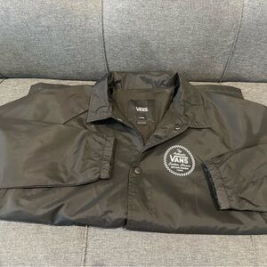 Vans Black Windbreaker. Boys large